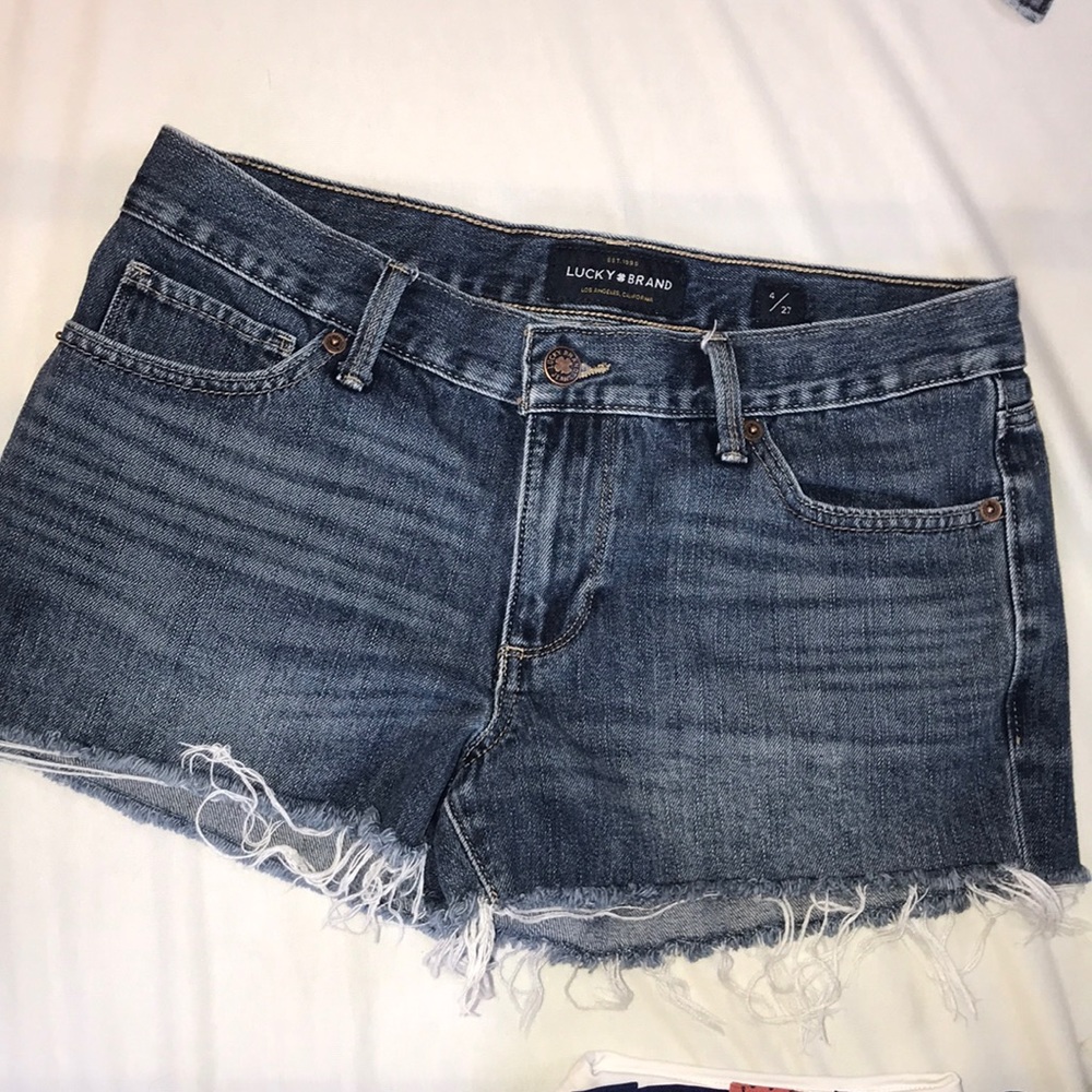 women’s lucky brand distressed shorts